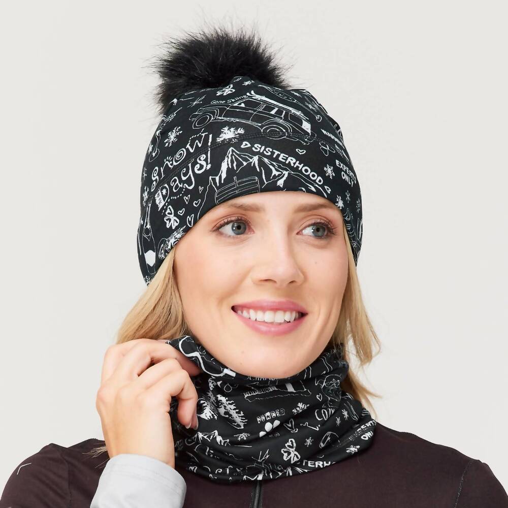 NEW KRIMSON KLOVER illustrated beanie in graffiti black